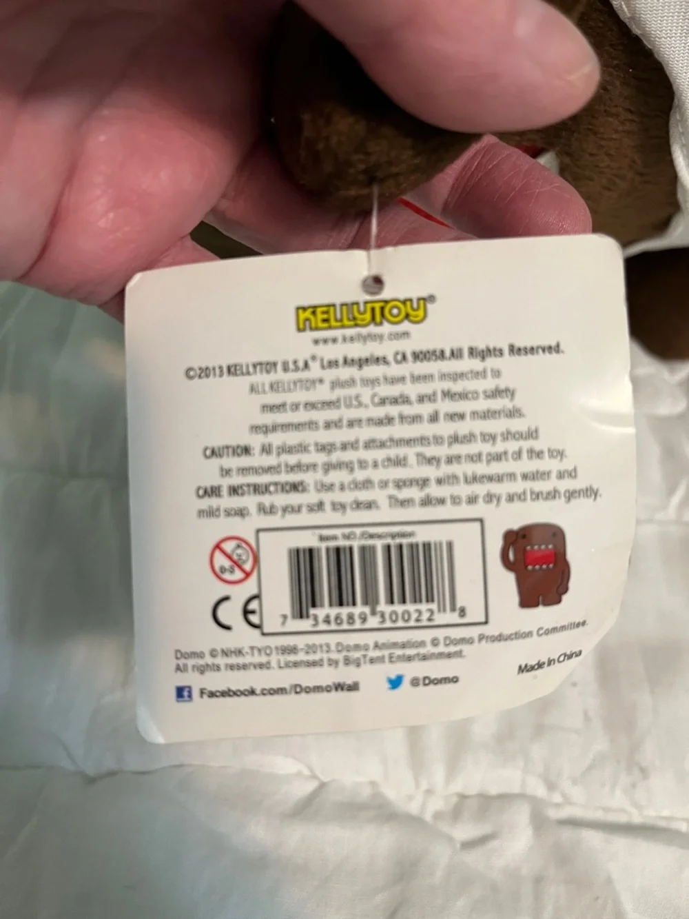 DOMO-KUN NHK Anime Character 10” VINTAGE Plush Brown with karate suit - Picture 4 of 7